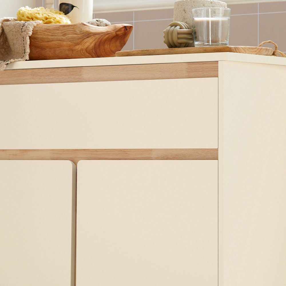 SoBuy Wäscheschrank BZR79 mit ausklappbarem Wäschesäcken Wäschesack Wäschetruhe