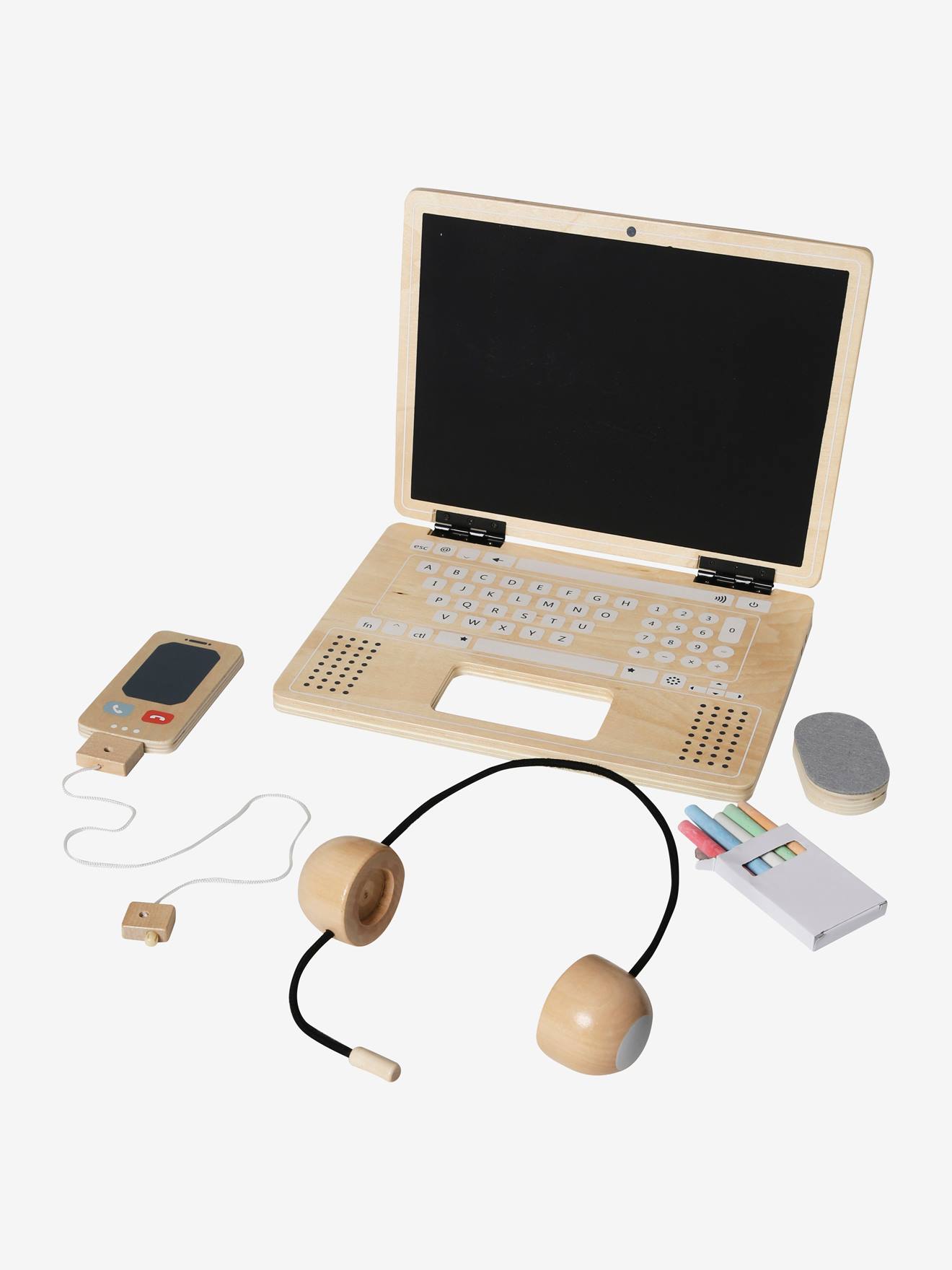 Vertbaudet Homeoffice-Set, Holz FSC - mehrfarbig