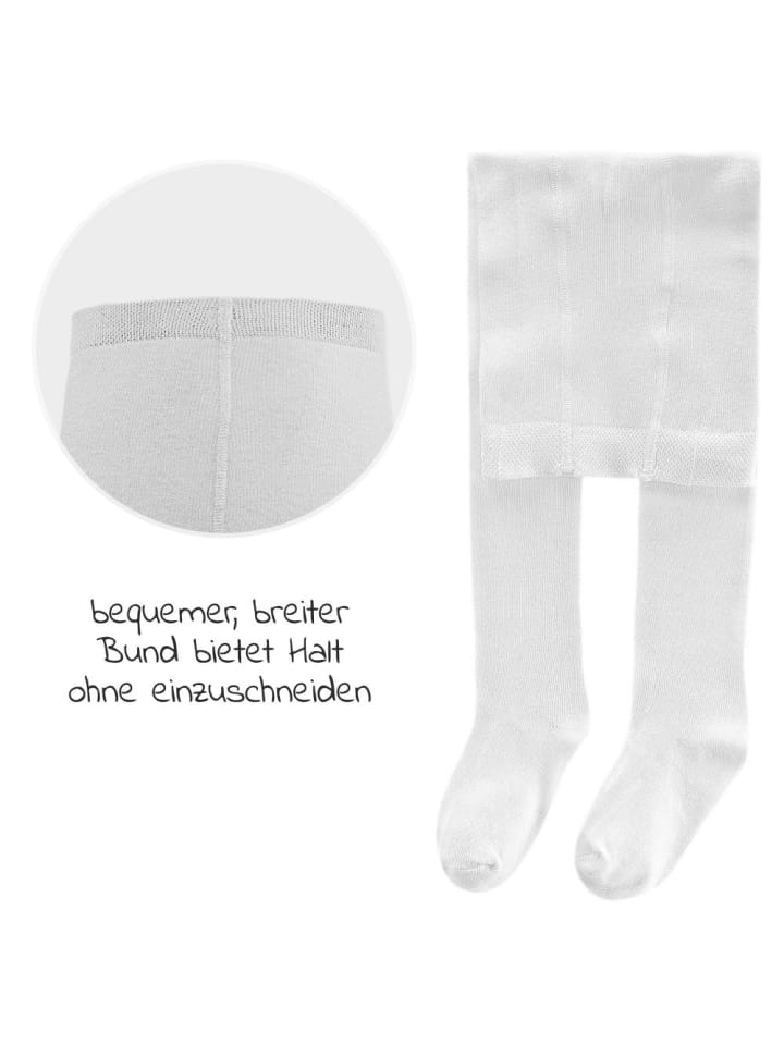LaLoona Strumpfhose 2er Pack - Weiß - in weiss günstig kaufen