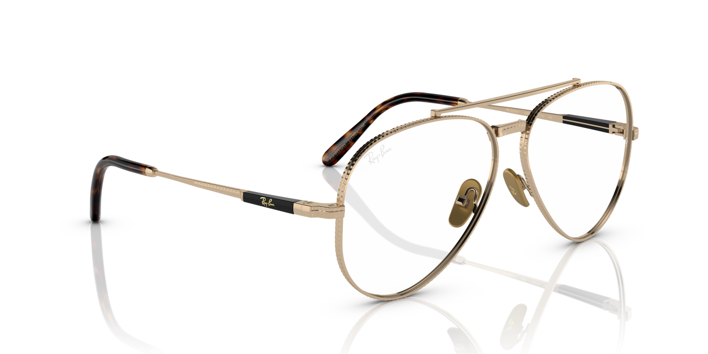 OPTICĂ AVIATOR II DIN TITAN - Auriu Strălucitor