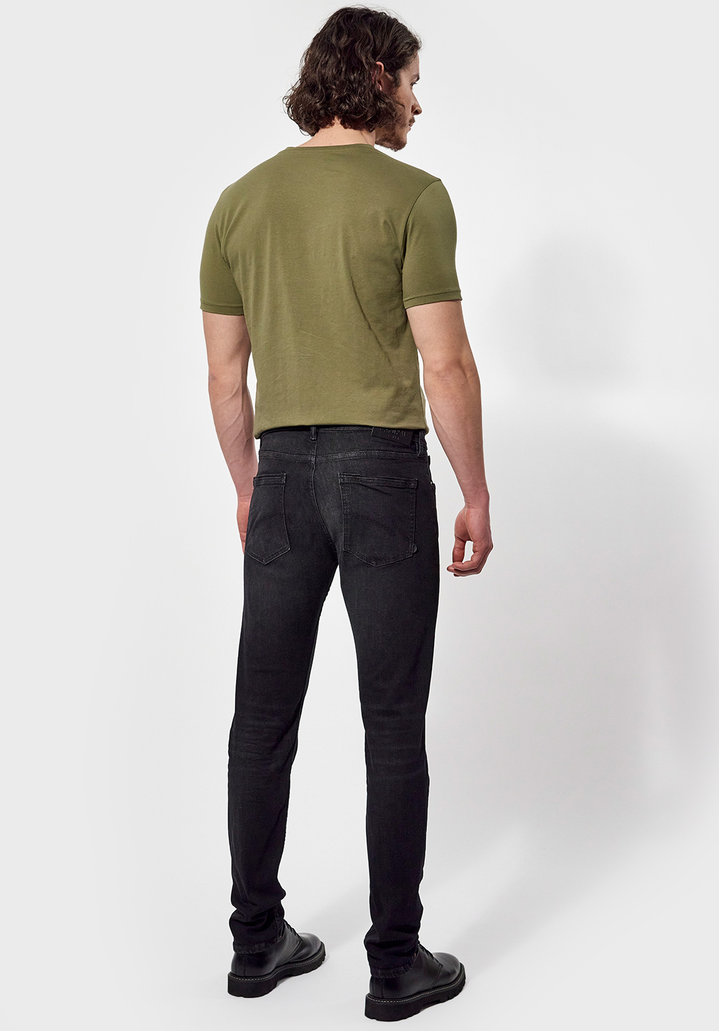 DARKK  Jean slim  Homme noir délavé