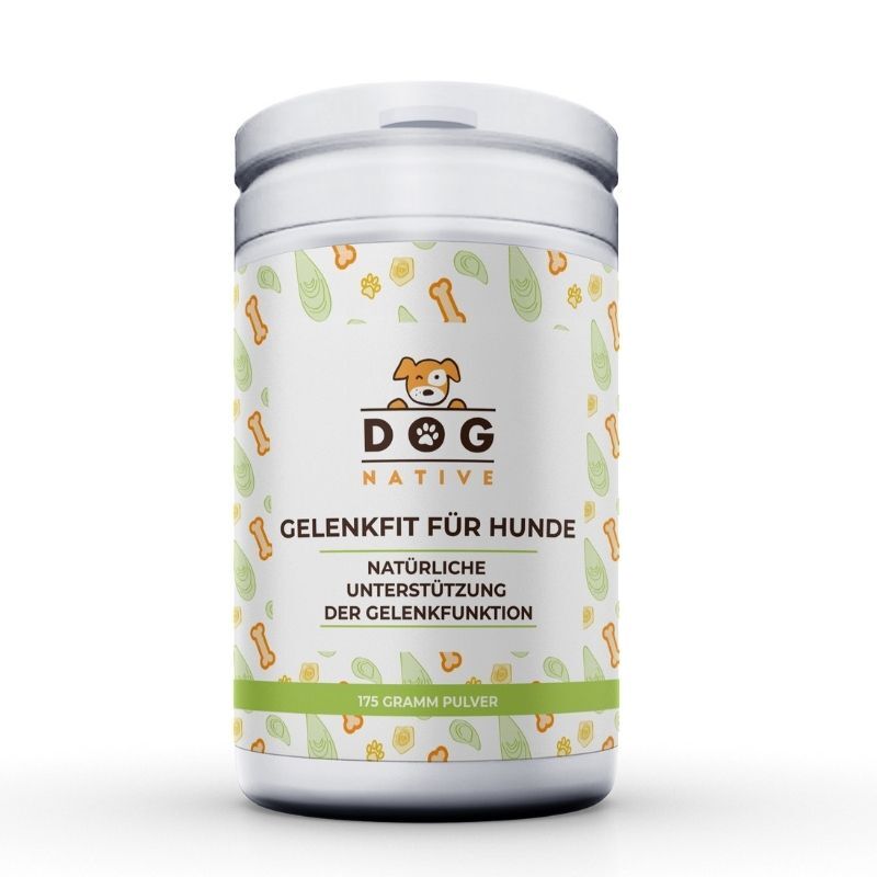 Dog-Native Ergänzungsfutter & Aufzucht Dog-Native GelenkFit Pulver für Hunde, natürliches Gelenkpulver mit Grünlippmuschel, MSM, Kollagen-Hydrolysat und Chondroitin für Gelenke, 175 g