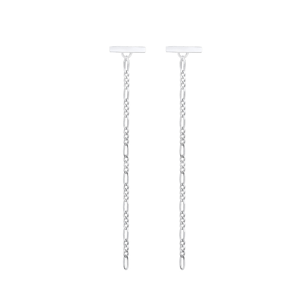 Elli Elli Boucles d'Oreilles Chaîne Figaro Géo Basic Blogger Boucles d'Oreilles Femme  Boucles d'oreilles