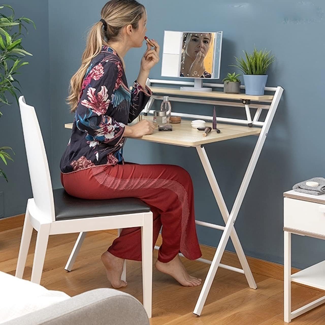 InnovaGoods Klapptisch klappbar mit Ablage,(1 St),Computertisch,Holz MDF