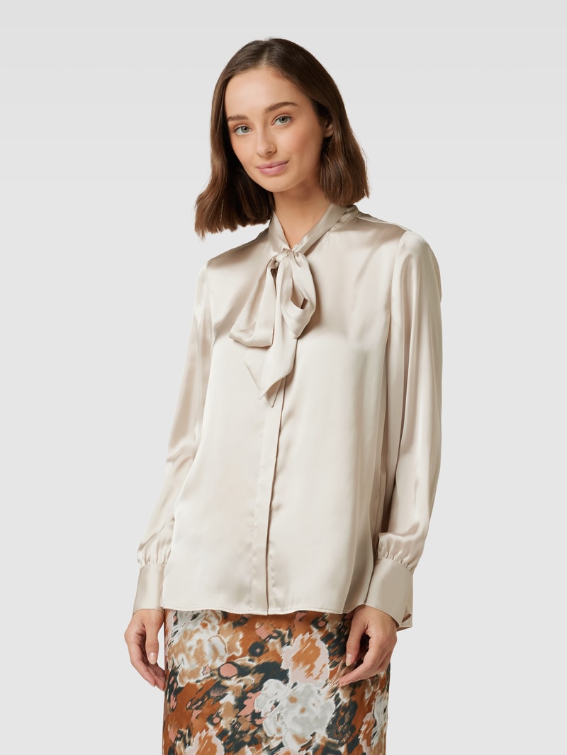 Bluse mit Zierschleife in ecru