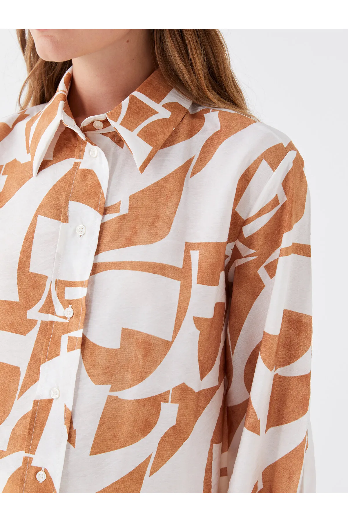 LC Waikiki  Gemusterte Langarm Damen Shirt Tunika