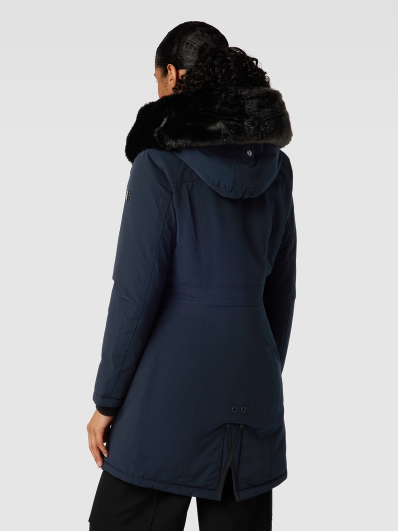 Funktionsjacke mit abnehmbarer Kapuze Modell 'Domino' in dunkelblau