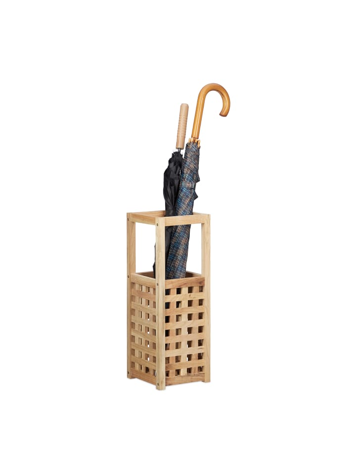 relaxdays Schirmständer in Natur - (B)18x (H)50 x (T)18 cm günstig kaufen onesize