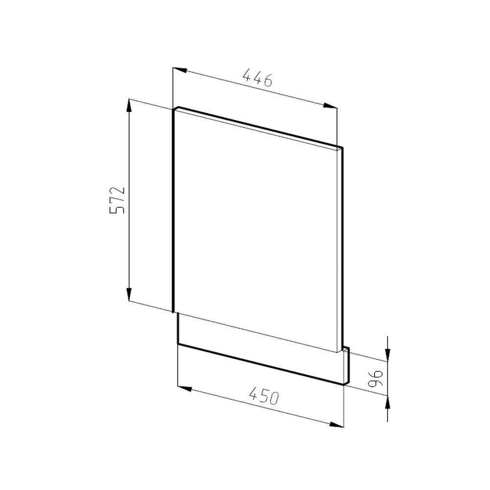 Vicco Sockelblende Geschirrspülerblende 45 cm R-Line Goldkraft