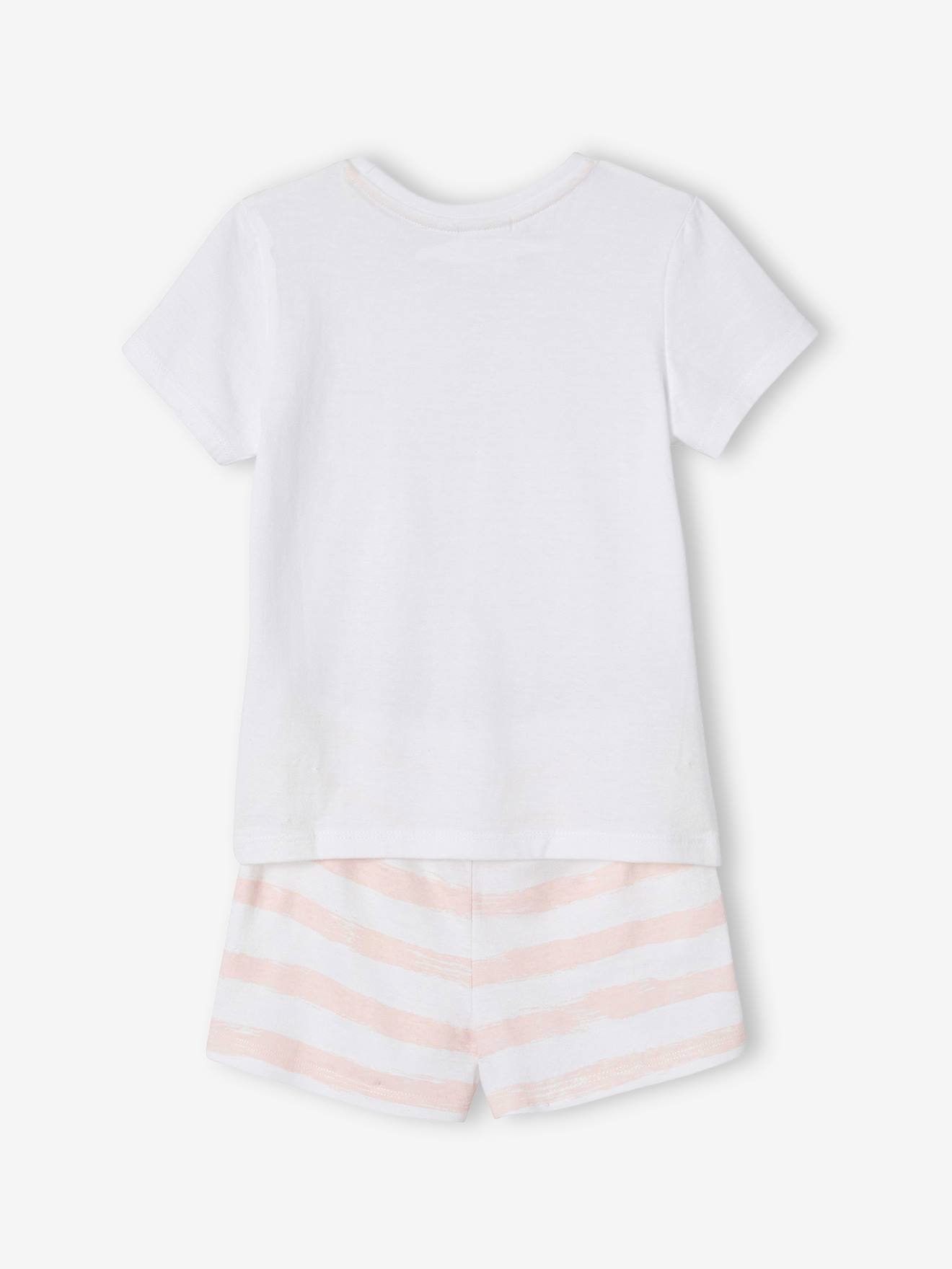 Pyjashort fille DS® Stitch rayé rose
