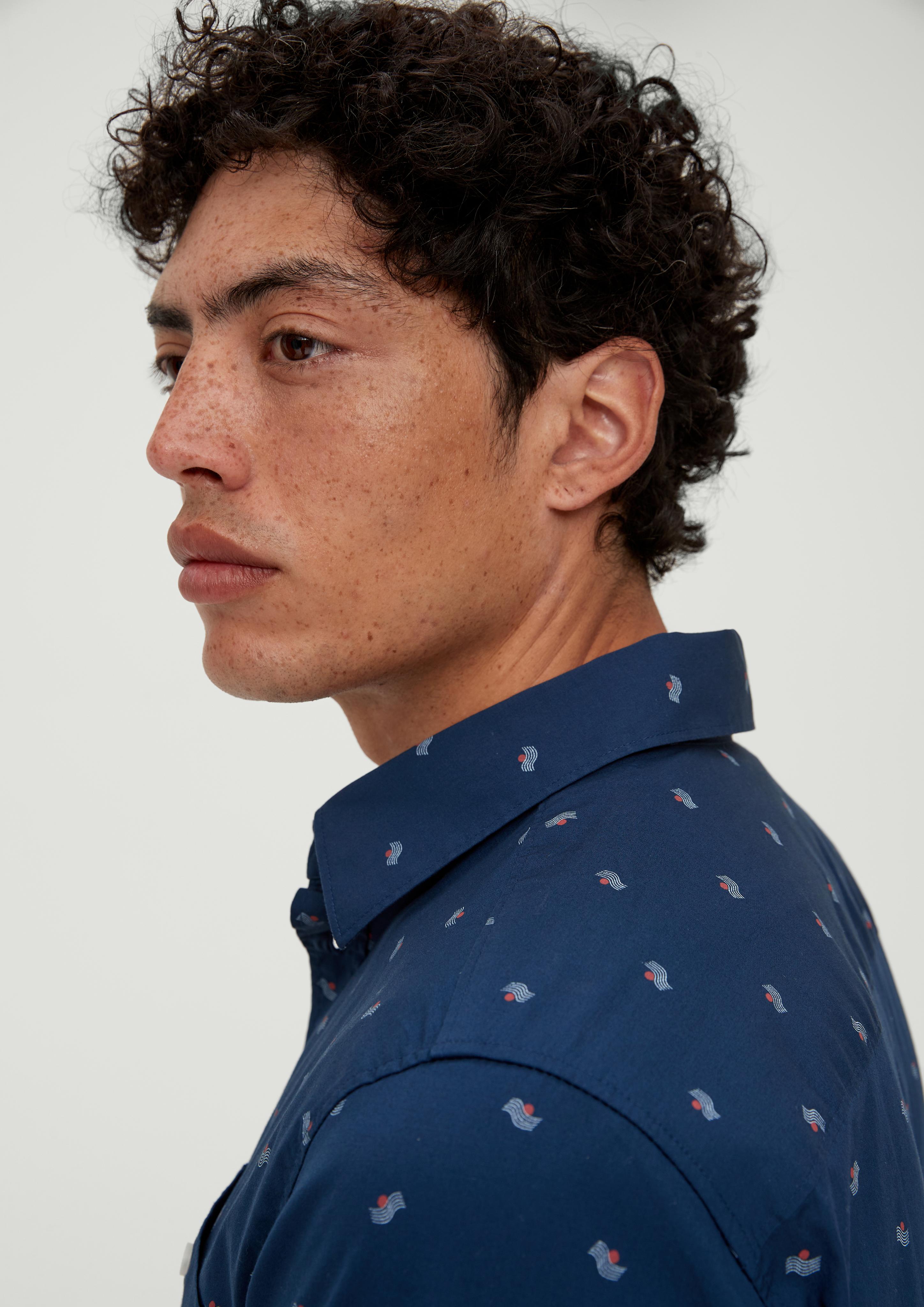Slim: Kurzarmhemd mit Alloverprint  2131013-58A6