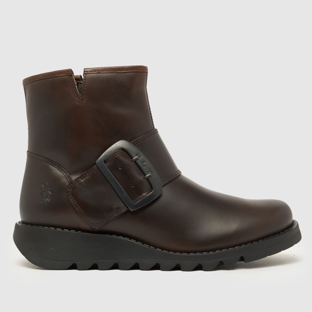 Fly London – Mörkbruna ankelboots med spänne