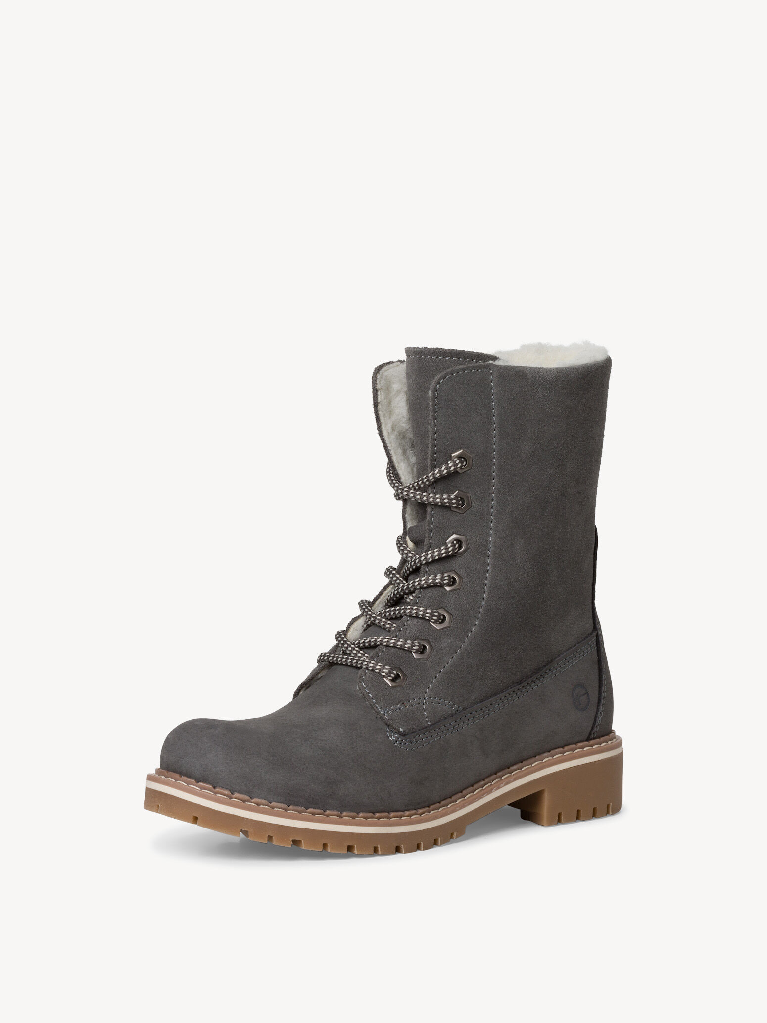 Bottine en cuir - gris doublure chaude