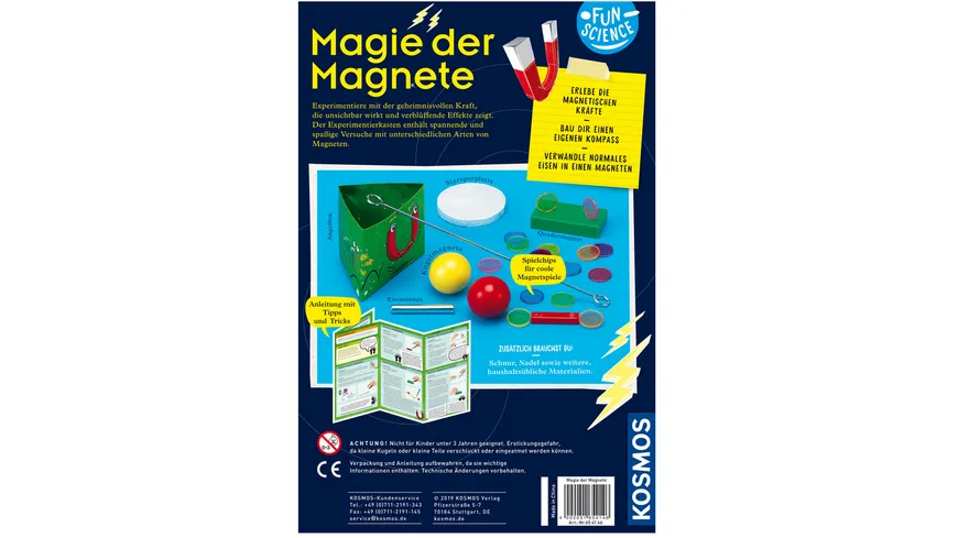 KOSMOS -  Fun Science Magie der Magnete Experimentierkasten