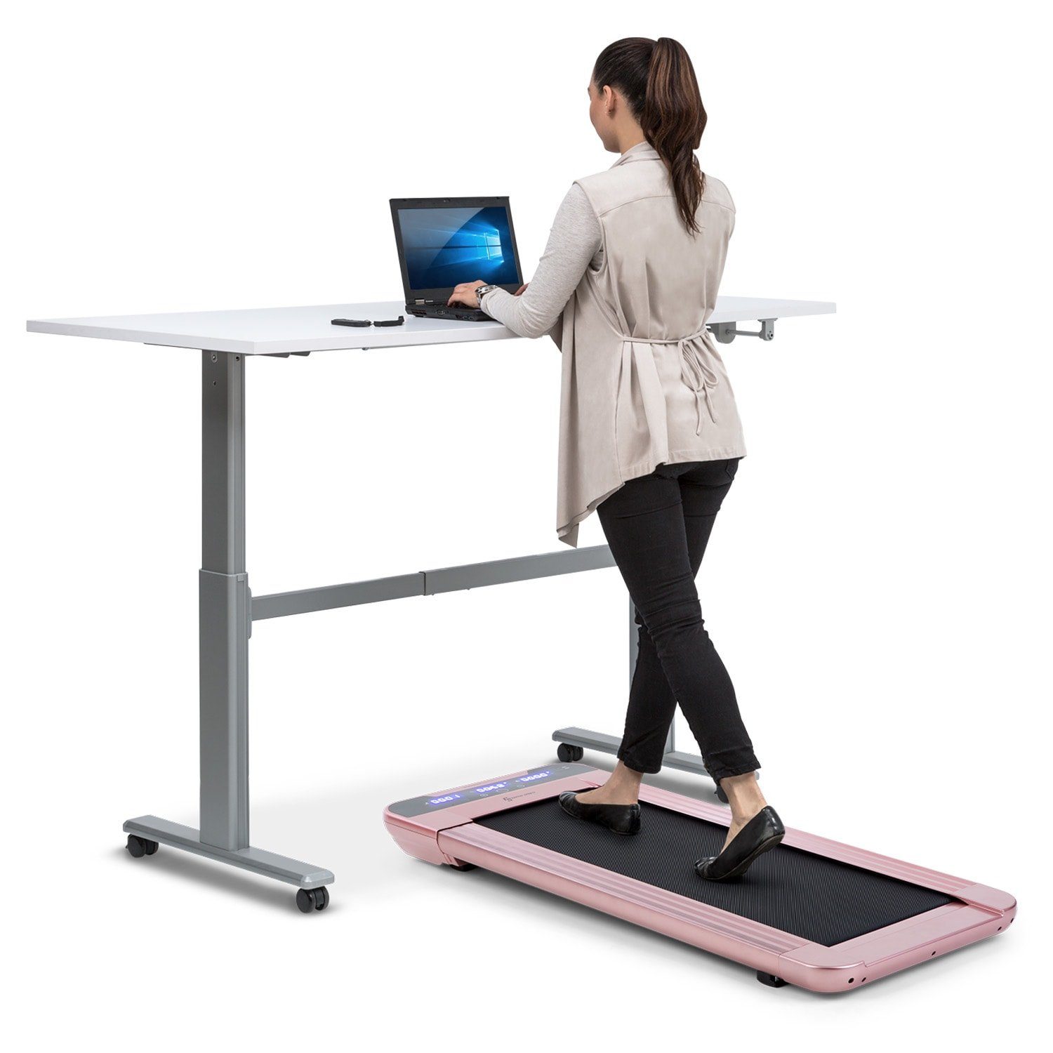 Capital Sports Laufband Workspace Go Laufband, 350 W, 0,8 - 6 km/h, 11 cm Höhe