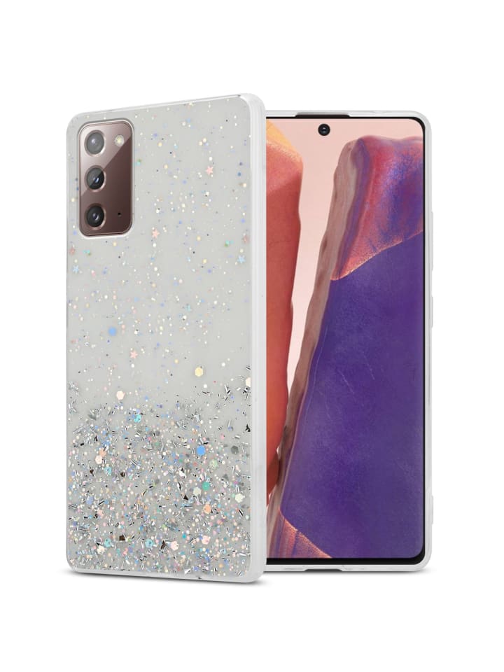 cadorabo Hülle für Samsung Galaxy NOTE 20 Glitter in Transparent mit Glitter günstig kaufen onesize