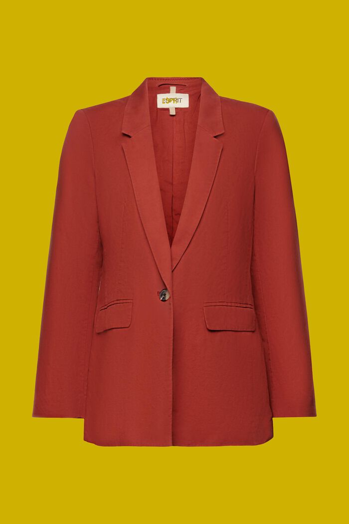 Einreihiger Blazer aus Leinenmix