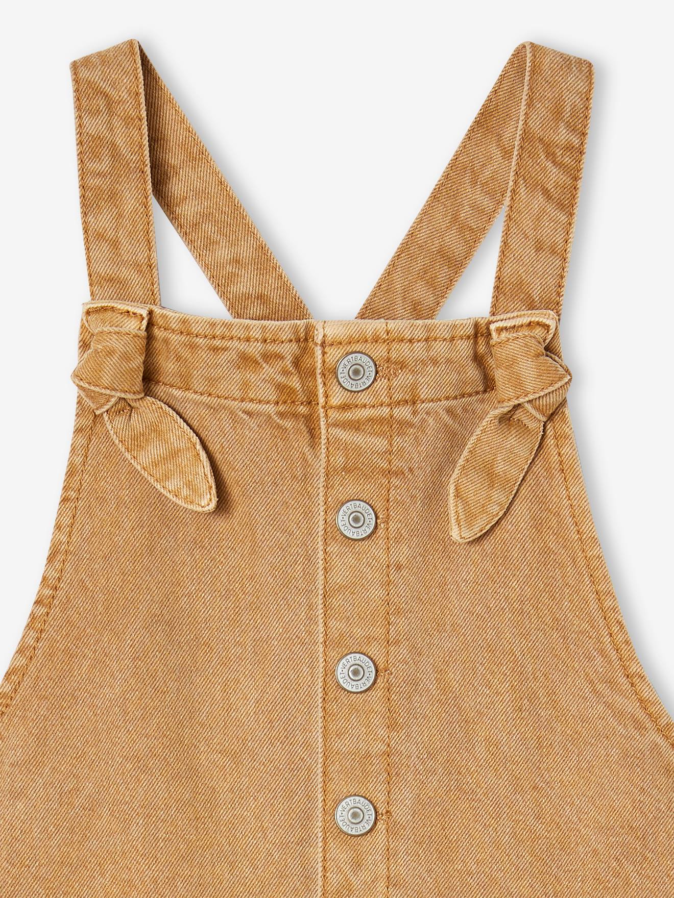 Salopette style charpentier fille taupe
