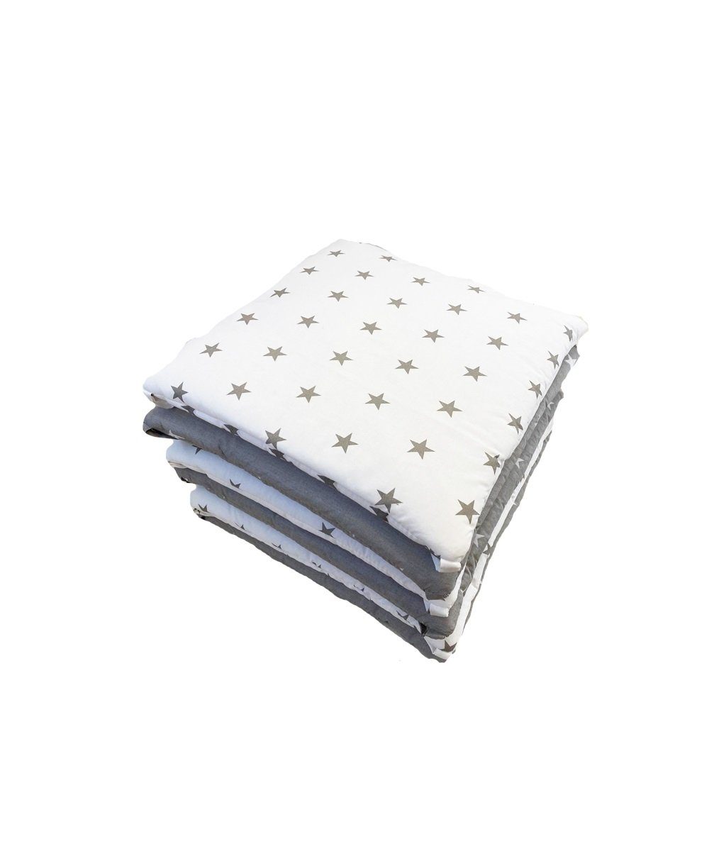 Bettumrandung Kantenschutz Bettnestchen Kissen-Nestchen Babybett 6 Stück Kissen Sterne Welt der Träume, (Set 6 Stück Kissen), Made in Europe