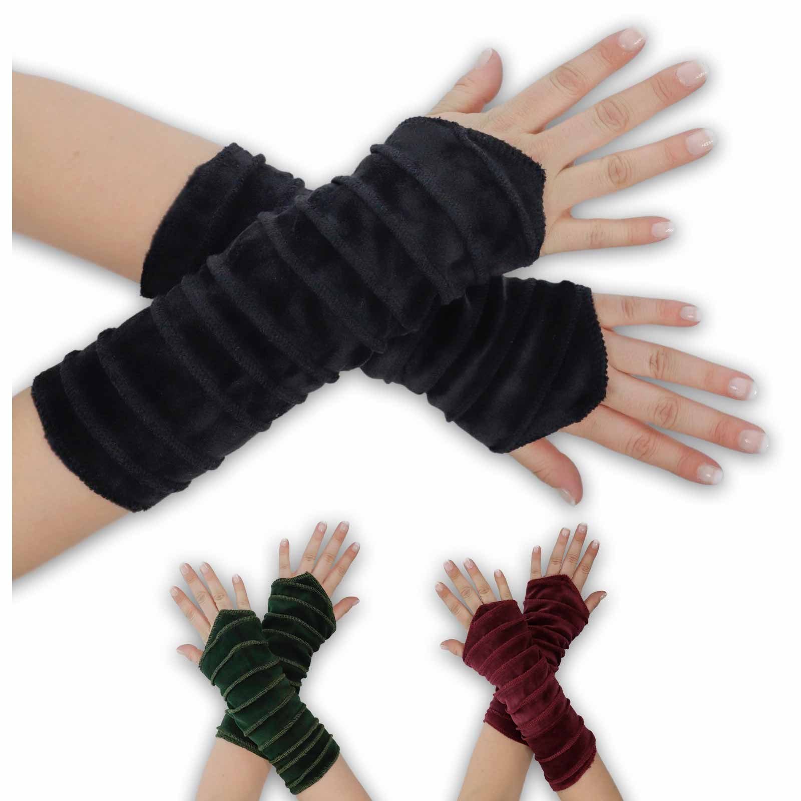 KUNST UND MAGIE Armstulpen Kunst und Magie Samt Armstulpen Stulpen Handwärmer Handschuhe