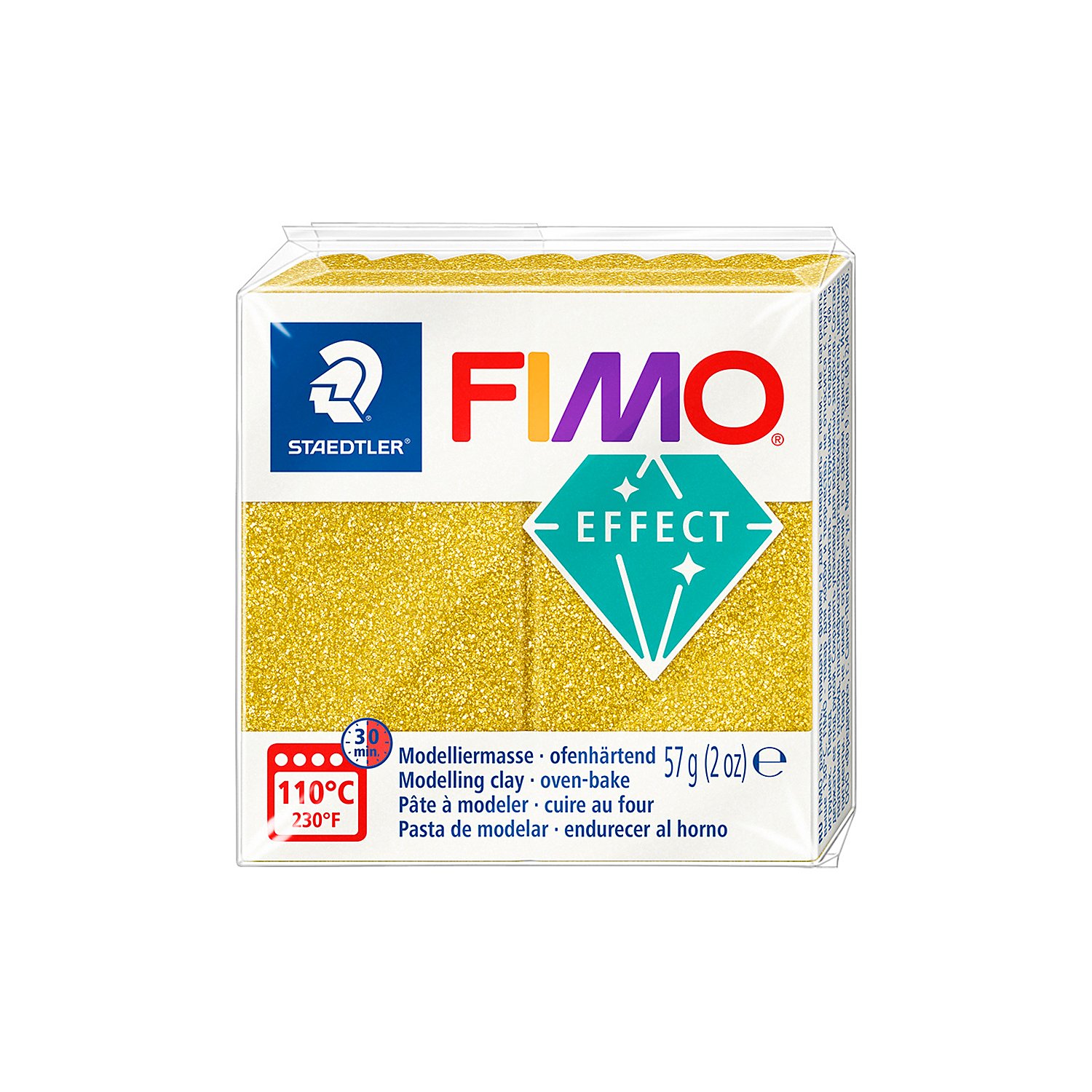 Fimo effect, glittergold, 57 g