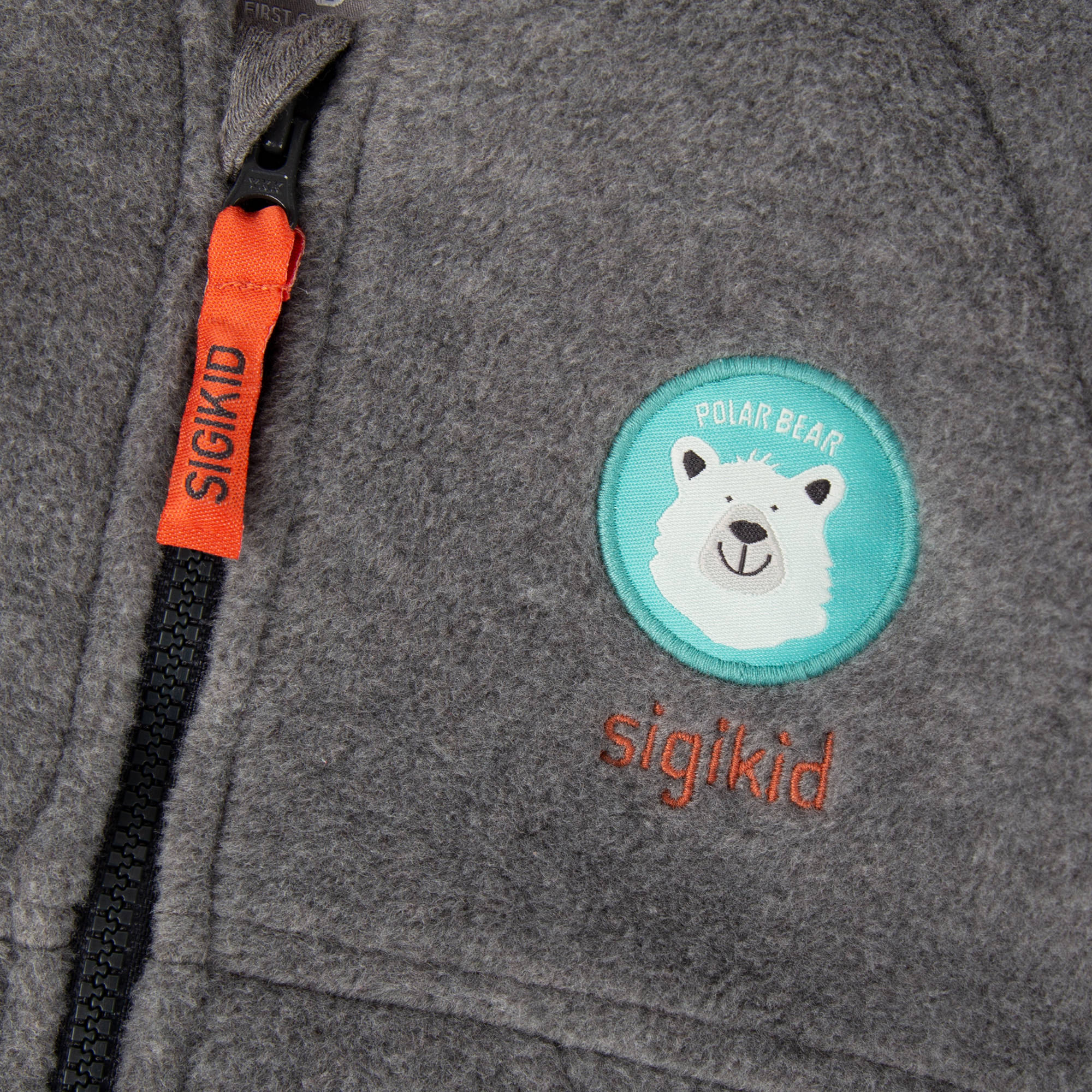 Baby Fleecejacke Eisbär, grau