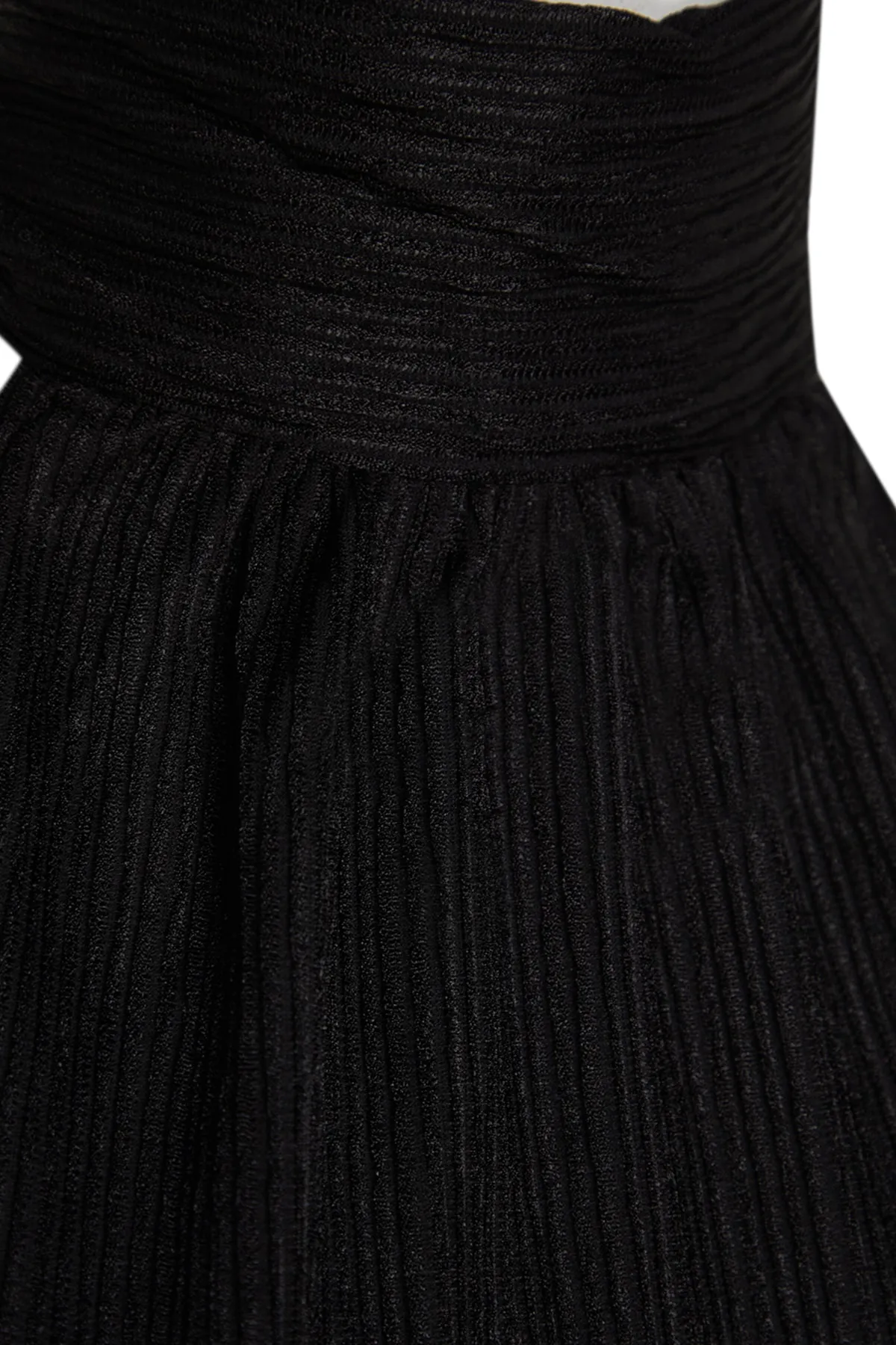 Trendyol Collection  Schwarze, plissierte Strickbluse mit hohem Kragen TWOSS23BZ00952