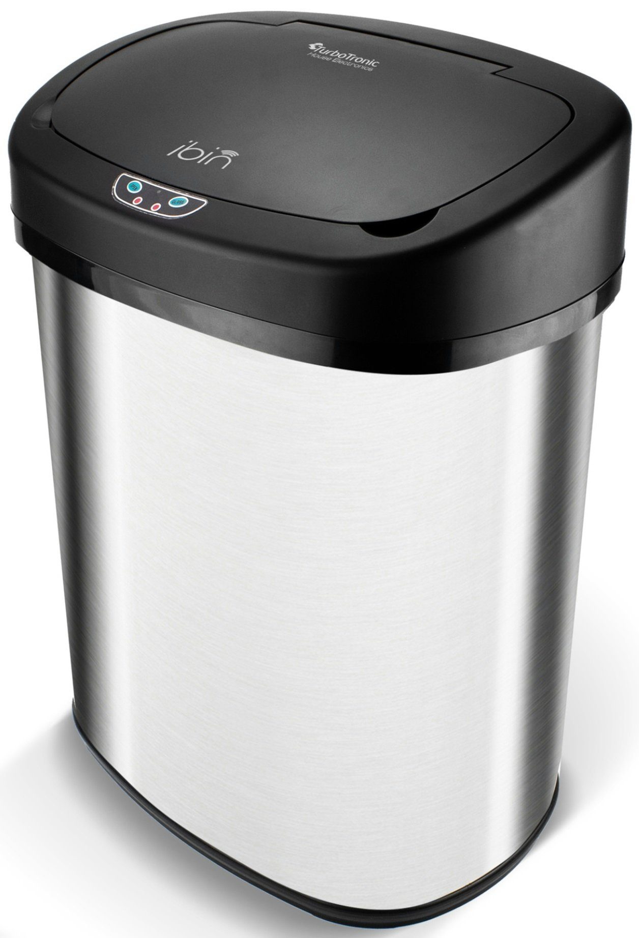 TurboTronic by Z-Line Mülleimer Batterie-/Netzbetrieb 38L, 48L oder 58L, Geruchsfilter, Automatik Abfalleimer, Edelstahl