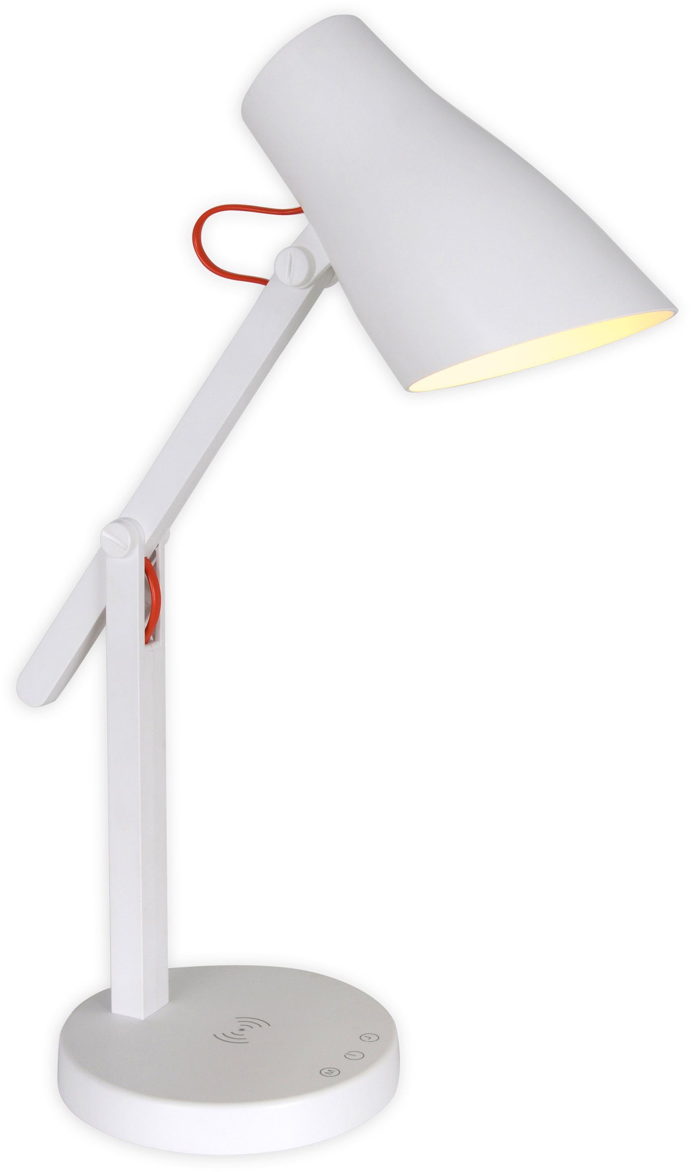 näve LED Tischleuchte Clever, Dimmfunktion, LED fest integriert, Kaltweiß, Neutralweiß, dimmbar, CCT, touch, Timer, Ladestation, App, WiFi, Sprachsteuerung