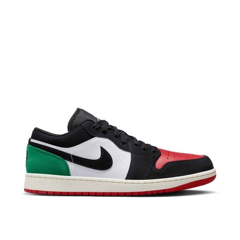 JORDAN Wmns Air Jordan 1 Low Q54 WHITE/BLACK-SCENERY GREEN-UNIVERSITY RED
