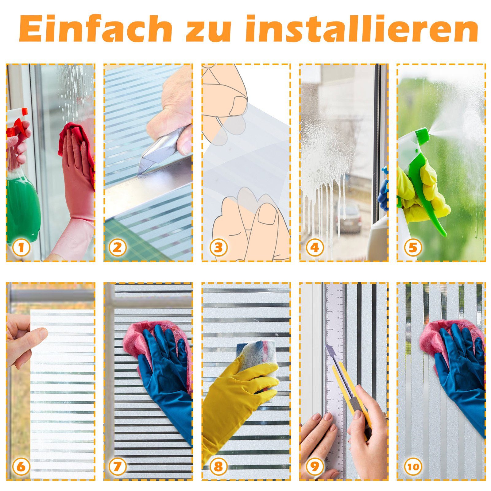 Fensterfolie Fensterfolie Milchglasfolie Sichtschutzfolie Fenster Selbstklebend, Lospitch