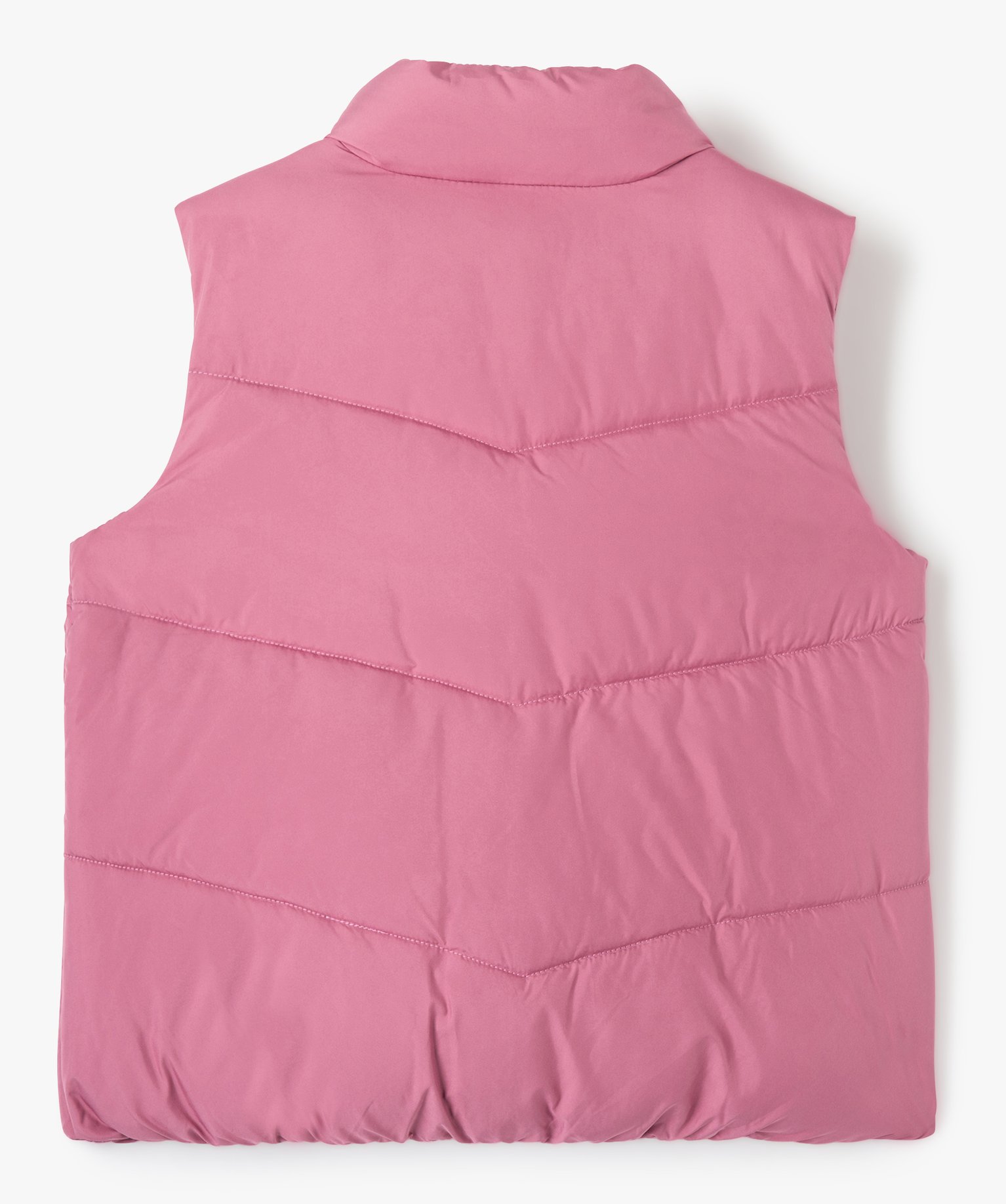 Doudoune fille sans manches déperlante et à col montant violet | GEMO