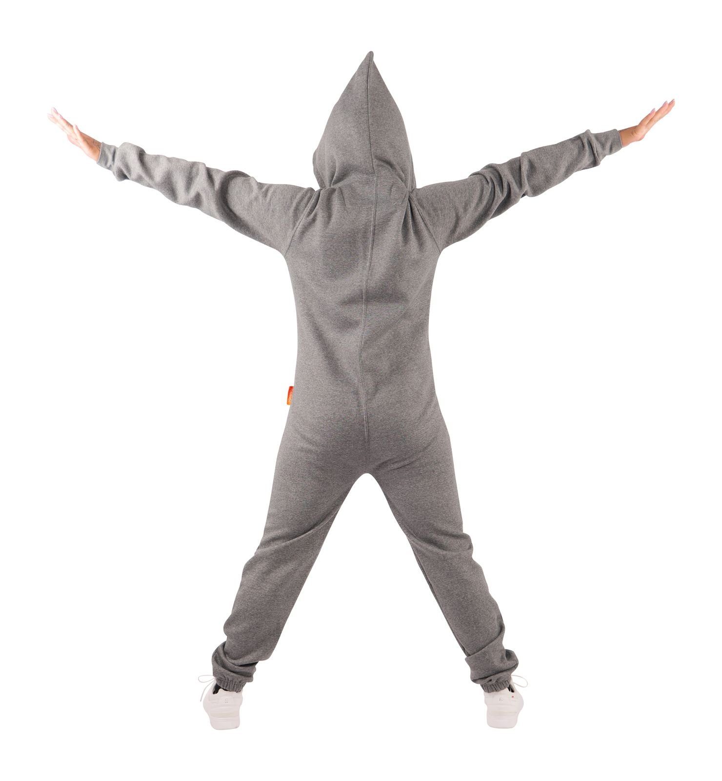 O'Poppy Jumpsuit Damen dunkelgrau (1-tlg) mit Kapuze und Eingrifftaschen