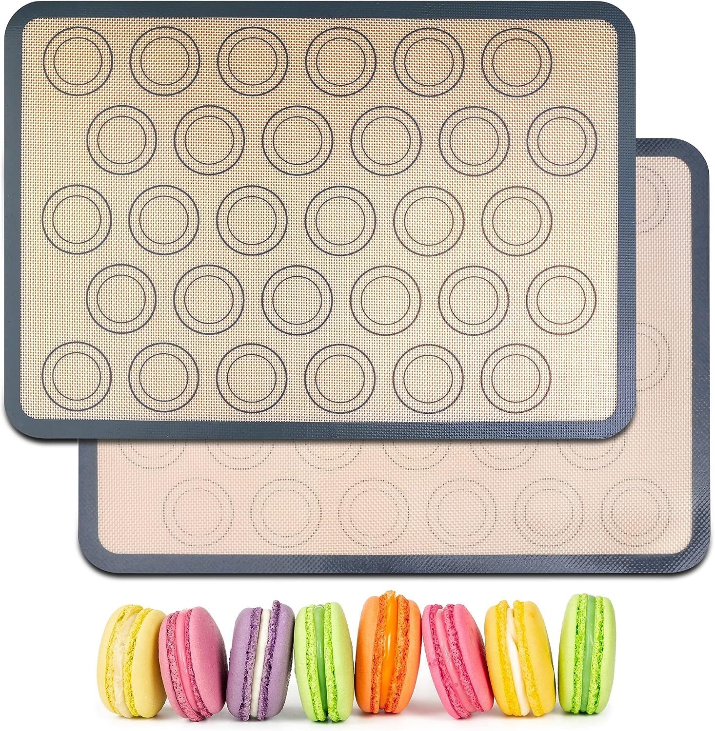 Runxizhou Topflappen Backmatte, 2er Set Silikon Macarons Backmatte, (2-tlg)