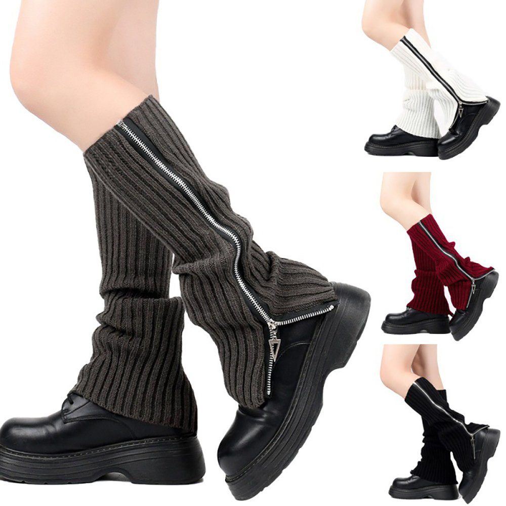 Geistesblitz Beinstulpen Warme Stulpen Damen Gestrickte leg warmers (lange Beinwärmer, 1-St., für Cosplay Halloween Party und Yoga) Mode Winter Strick Bein