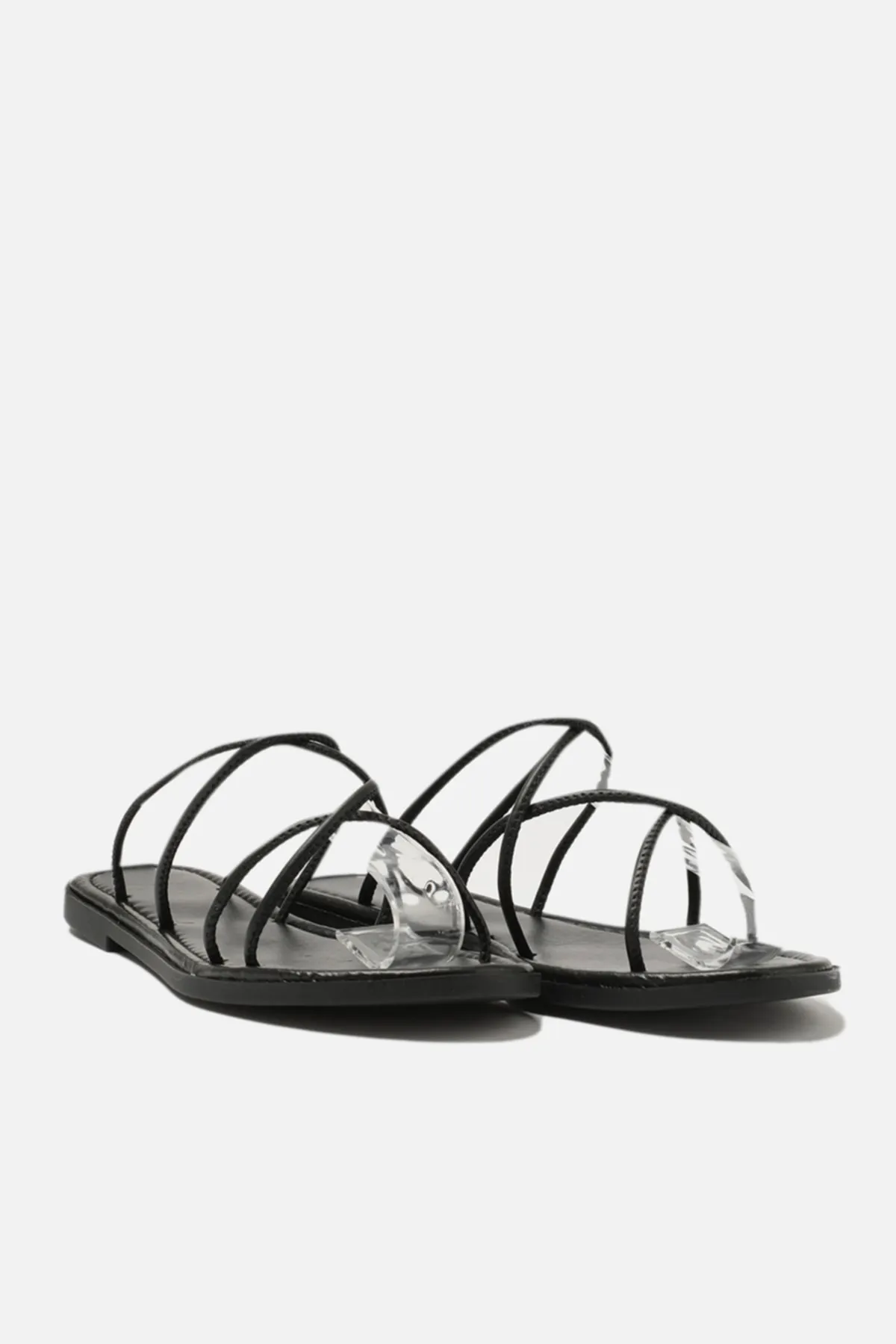 TRENDYOL SHOES  Sandalette - Schwarz - Flacher Absatz