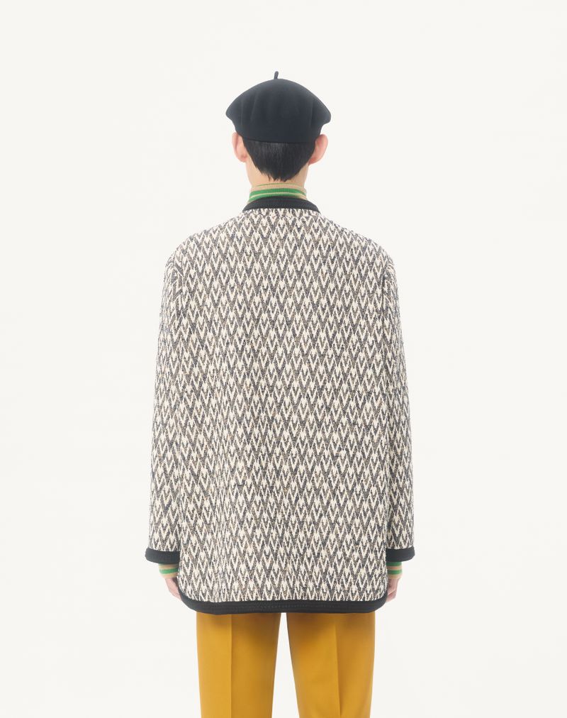 Valentino Bouclè Uldjakke med Jacquard-motiv Toute La V