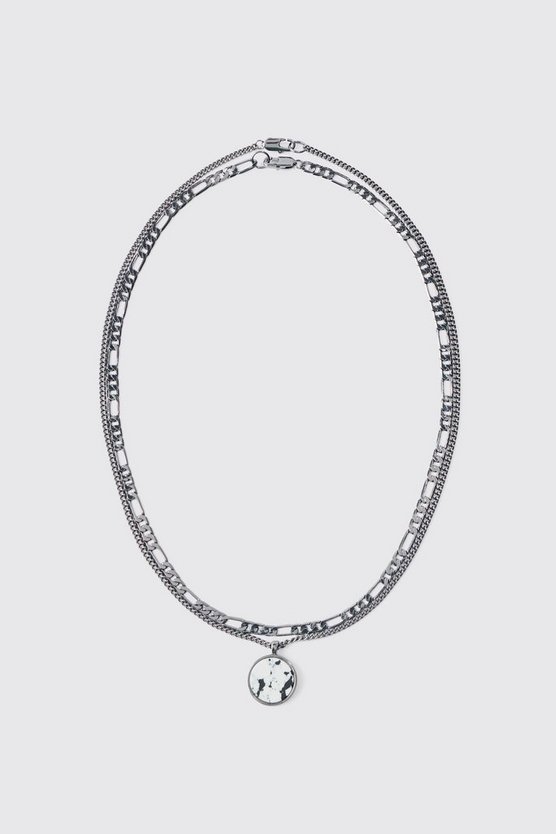 Longer Length Multi Layer Pendant Necklace