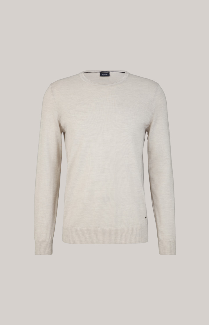 Merinowoll-Pullover Denny in Beige