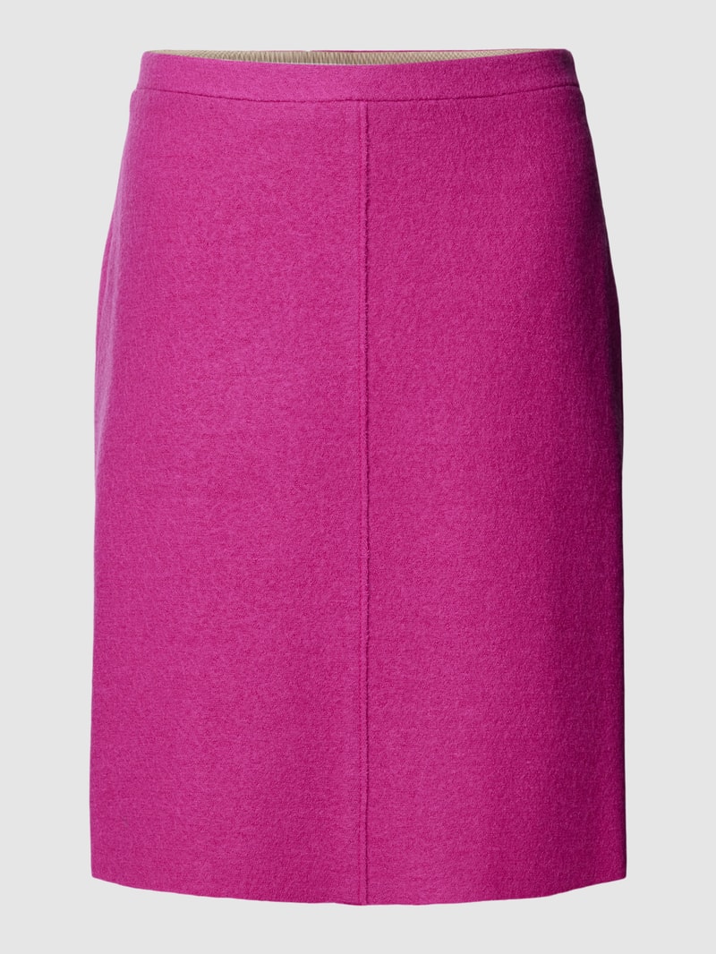 Knielanger Rock mit Ziernaht in pink