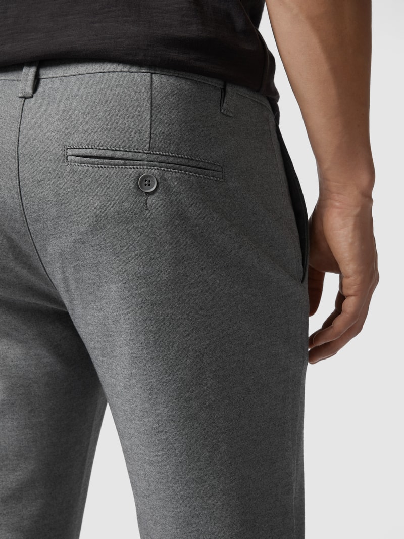 Chino mit Stretch-Anteil in mittelgrau meliert