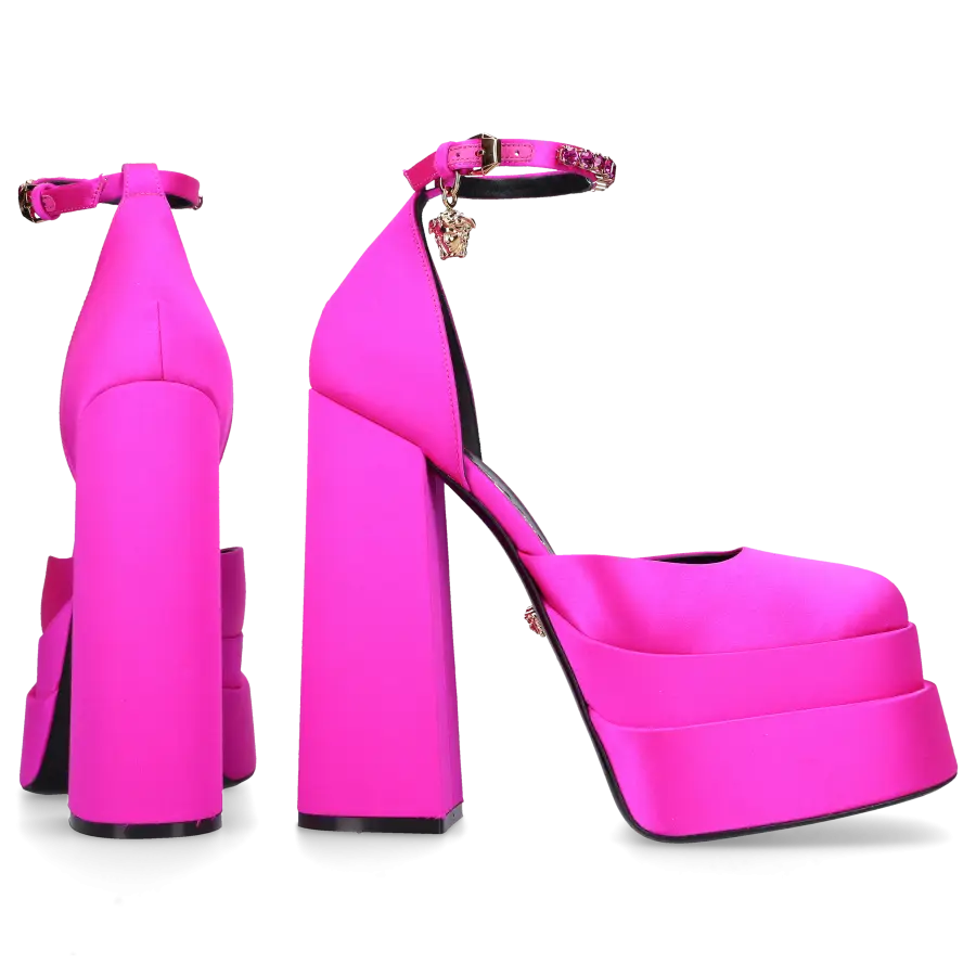 Versace - Plateaupumps MEDUSA Seide - pink