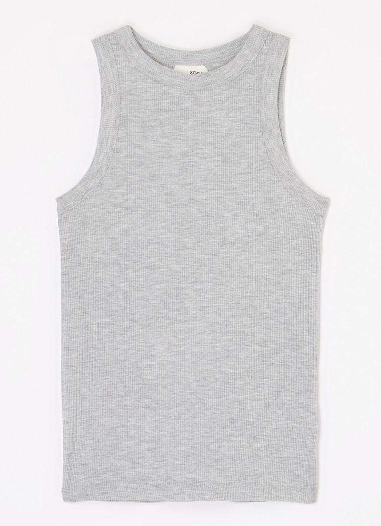 Tricou fără mâneci Sofie Schnoor, tricotat cu nervuri melanj.