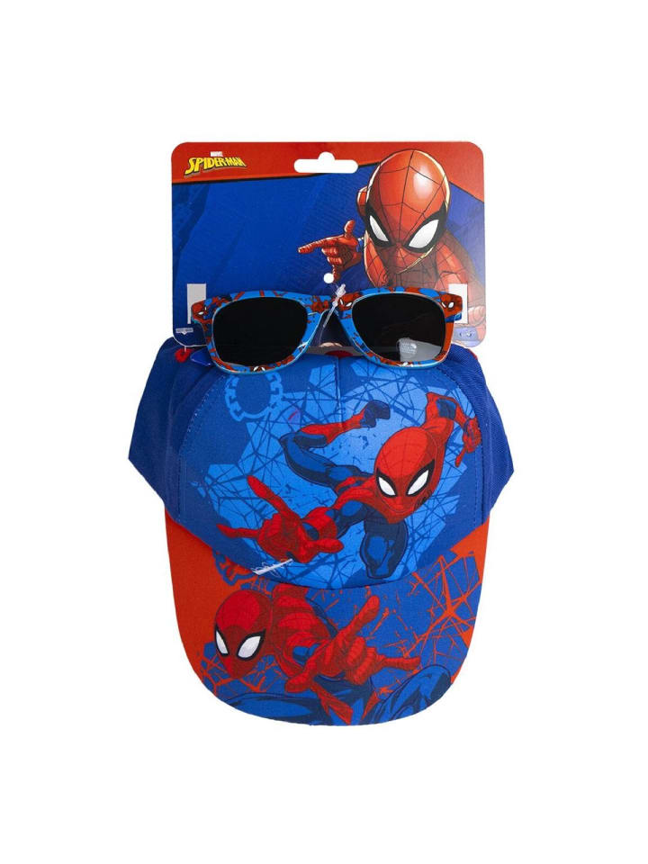 Spiderman Spiderman Sommer-Set für Kinder – Cap & Sonnenbrille in Blau günstig kaufen onesize