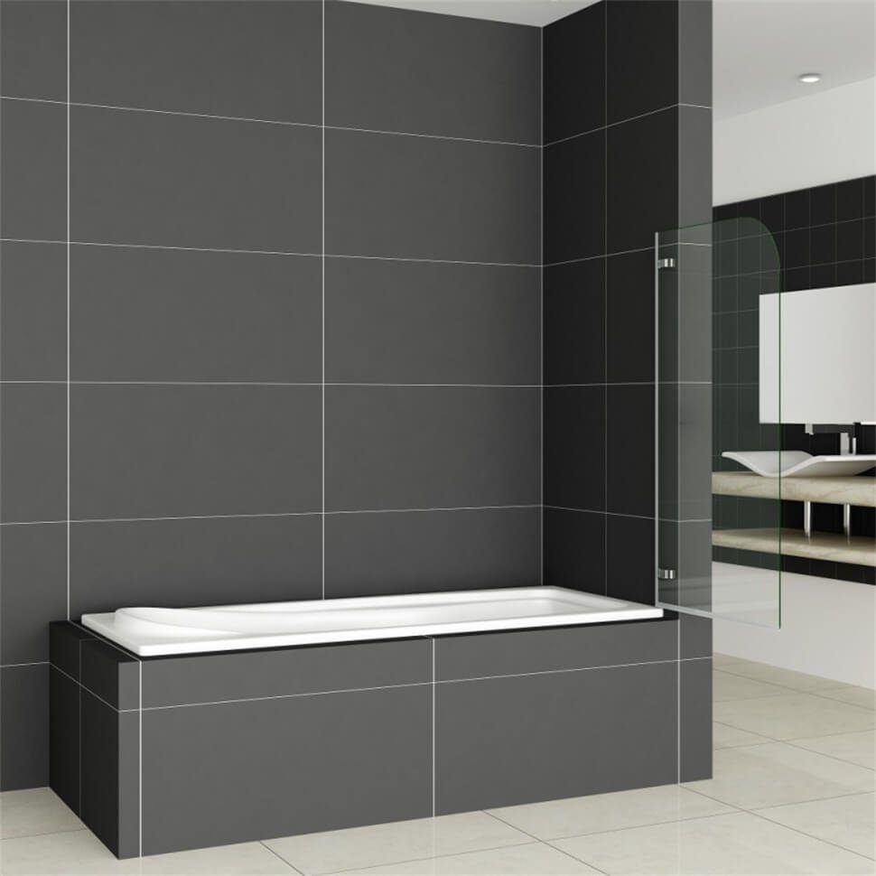 duschspa Badewannenaufsatz 5mm Badewannenaufsatz Duschwand Glaswand Duschabtrennung Dusche, Einscheibensicherheitsglas, Sicherheitsglas, (Set), Breite 80cm, Höhe 140cm, Glas