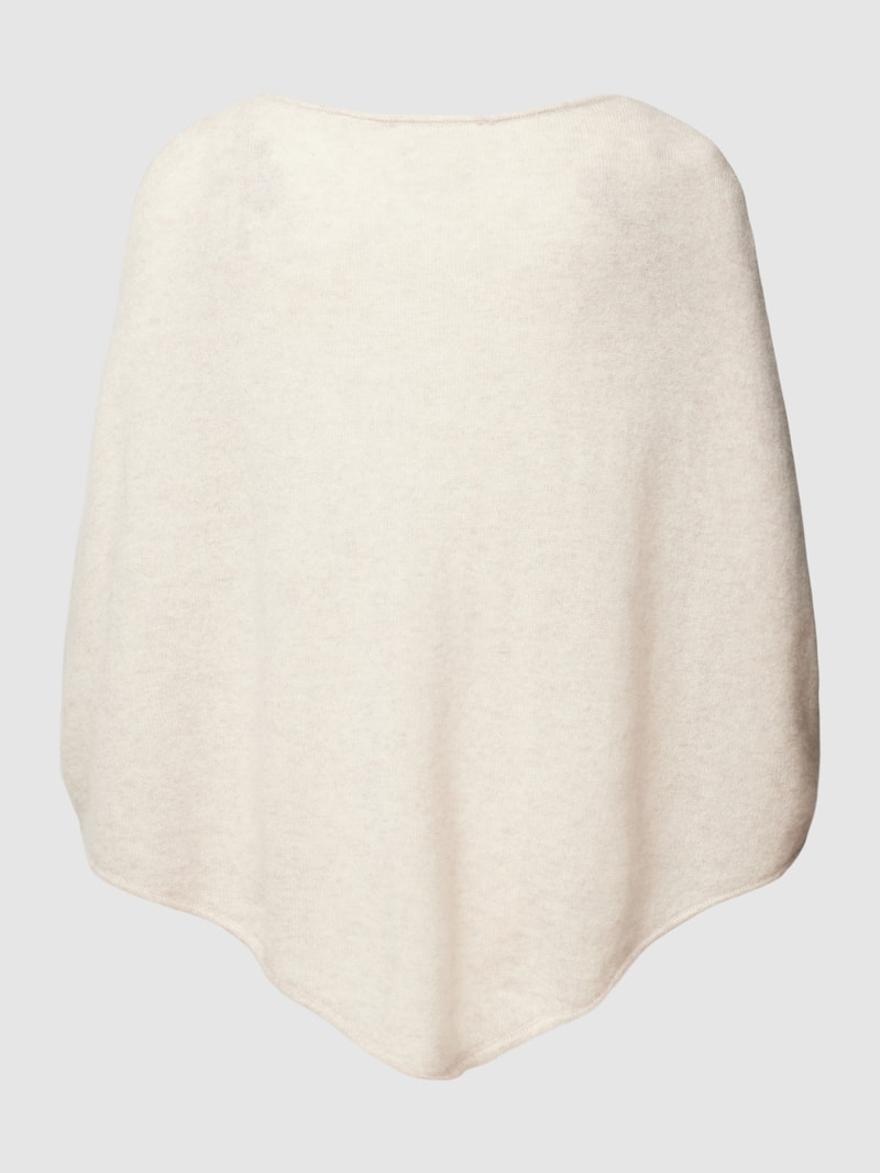 Poncho aus Kaschmir in beige meliert