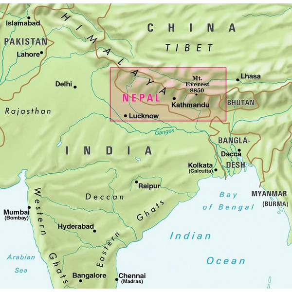 Nelles Map Nepal 1 : 480 000 / 1 : 1 500 000 - Wanderkarte