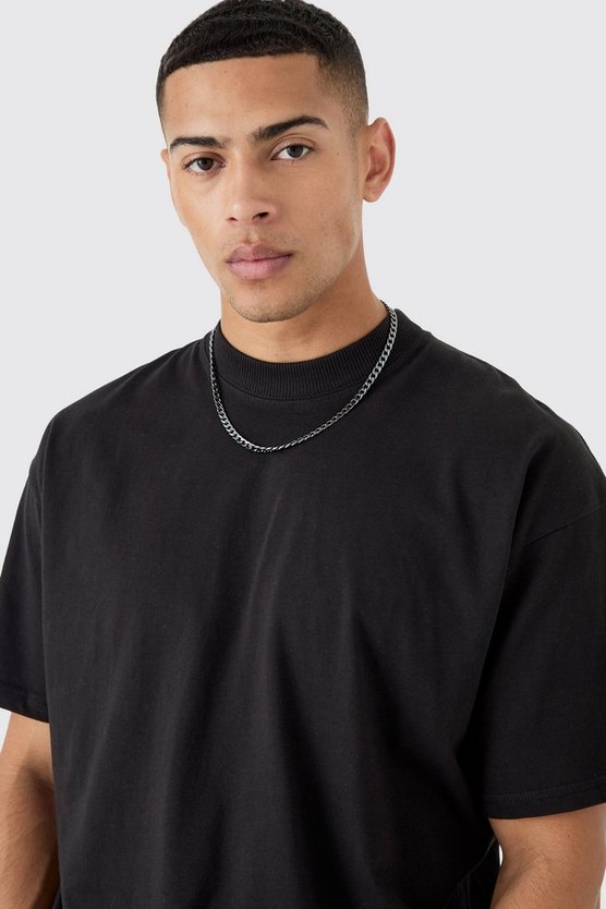 Oversize T-Shirt mit Pour Homme Print