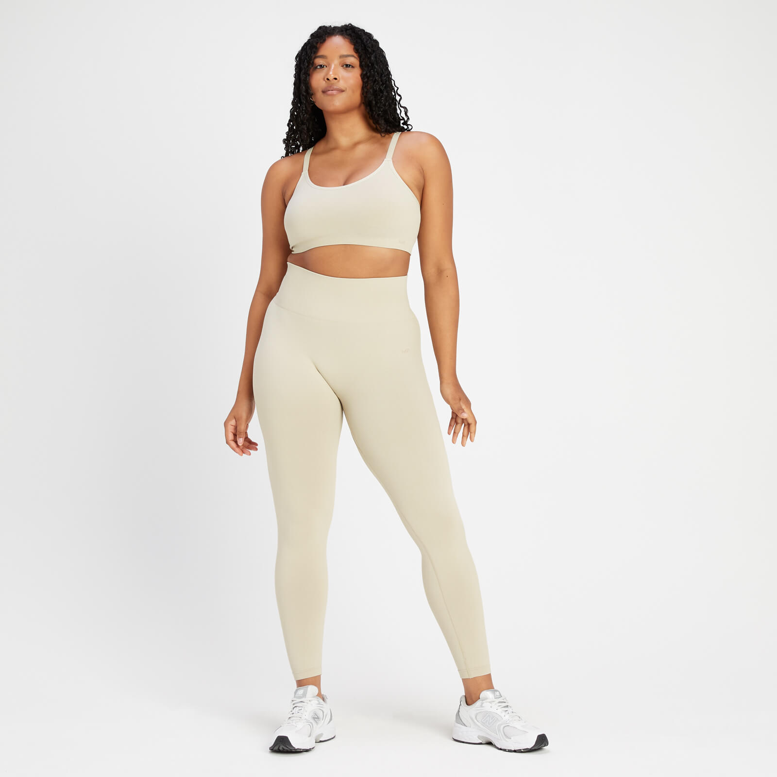 Brassière de sport sans coutures à dos croisé MP Rest Day pour femmes – Gris toile