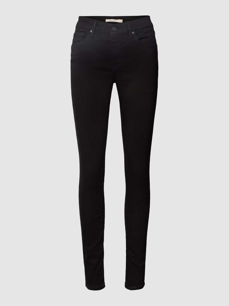 Skinny Fit Jeans im 5-Pocket-Design Modell '710' in schwarz